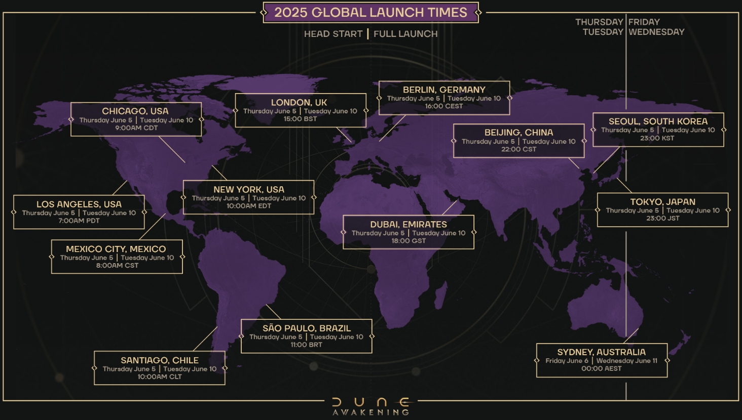 dune awakening released date and times